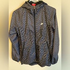 Nike Sportswear Windbreaker Shell Jacket small black grey white